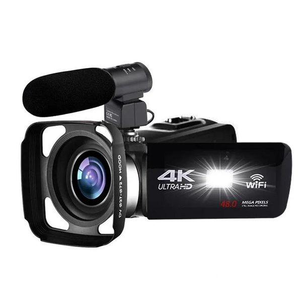 Digitalkameras Rise-4K-Camcorder 48 MP Nachtsicht-WLAN-Steuerungskamera 3,0-Zoll-Touch-Sn-Video mit Mikrofon Drop-Lieferung Foto Otsmk