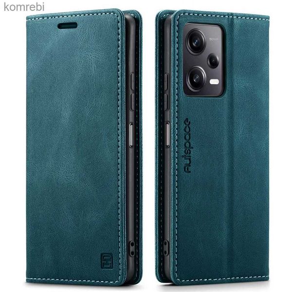 Случаи по сотовым телефонам Redmi Примечание 12 4G Case Wallet Magnetic Flip Cover для Redmi Note 12 Pro Plus 5G Case Luxury Leather Cope Cover Card Card Slotl240110