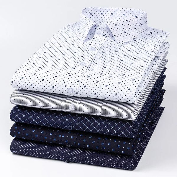 Einfarbige Hemden aus 65er-Baumwolle für Herren, schmale Passform, formelles Hemd, weiße Vintage-Designerkleidung, weiche Büro-Langarmoberteile in 240109