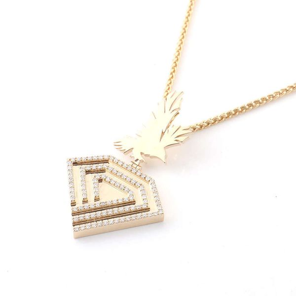 Moda tendência diamante em forma de colar pingente hip hop pingente colar masculino 925 banhado a prata 18k ouro moissanite pingente