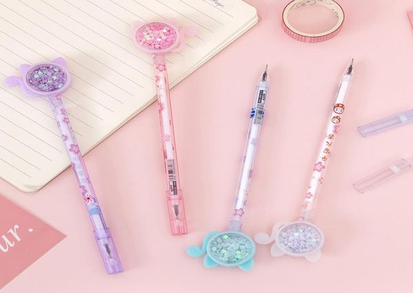 1 PCS kırtasiye kawaii jel kalem okul ofis tedariki yeni yaratıcı payetler kedi parıltı rekreasyon sevimli jelpen hediyeleri4837937