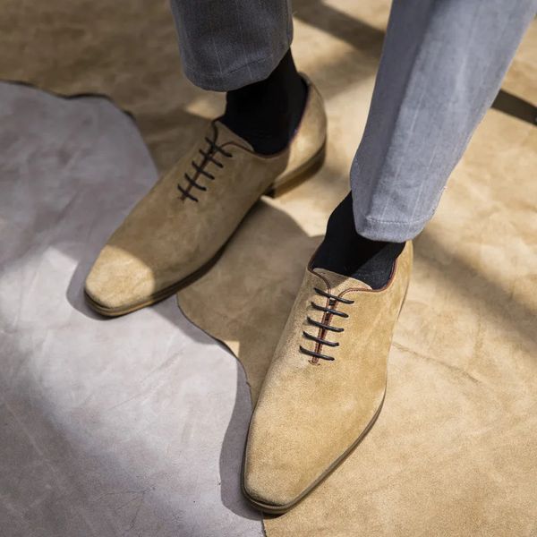 Мужские формальные кожаные туфли на искренний кружев