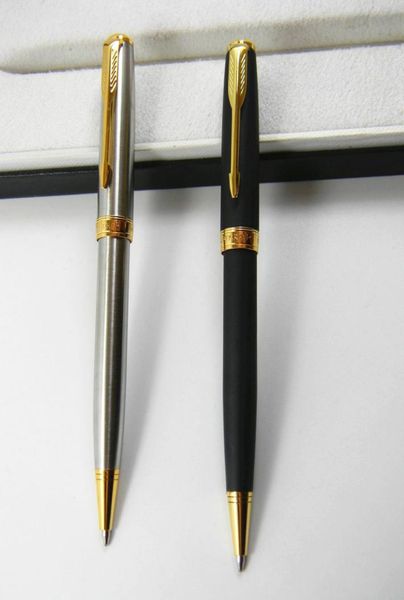 2 peças de metal Parker Sonnet Series com clipe de seta dourada caneta esferográfica 2 caneta esferográfica refil7775609