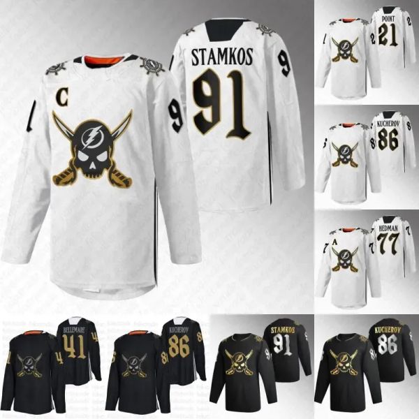 Tampabaylightningsteven Stamkos 2023 Gasparilla Night Pirate Jersey Brayden Point Tampa Bay Nikita Kucherov Patrick Maroon Andrei