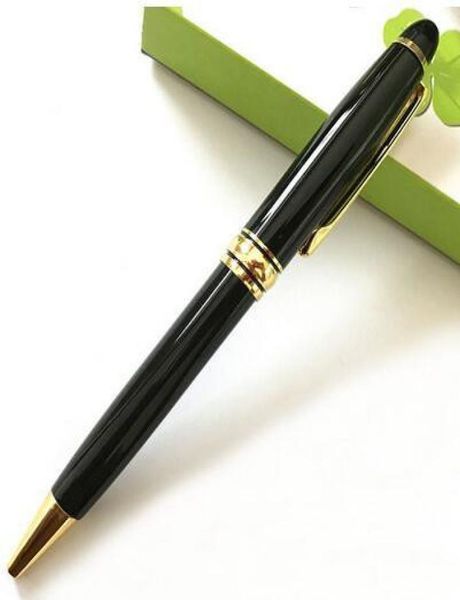 Promoção caneta esferográfica de metal preto canetas de ouro para escrever artigos de papelaria de boa qualidade escritório escola fornecedores 163 design bola pen8231335