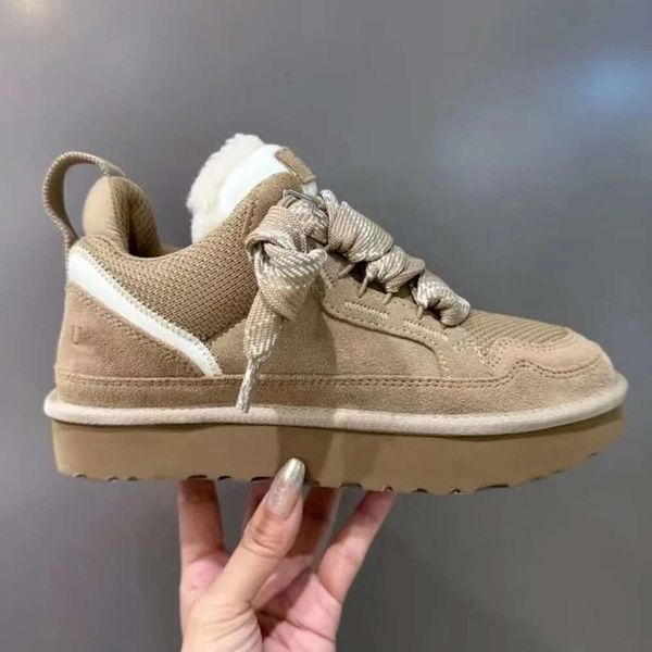 Designer Tazz Tasman Lowmel Sand Sheep Trainer stivale con piattaforma Australia stivali da neve donna stivaletti alla caviglia pelle di pecora scarpe da donna invernali da uomo 2024 nuovo ug