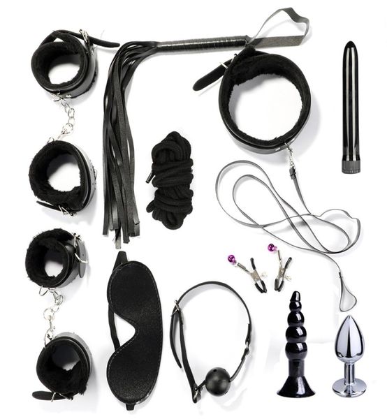 Sexspielzeug für Paare, Bondage-Vibratoren, Set Kit, SM-Fessel, BDSM-Sklave, Analplug, Vibrator, Flirtspiele, erotisches Spielzeug für Frauen und Männer, Y12038580