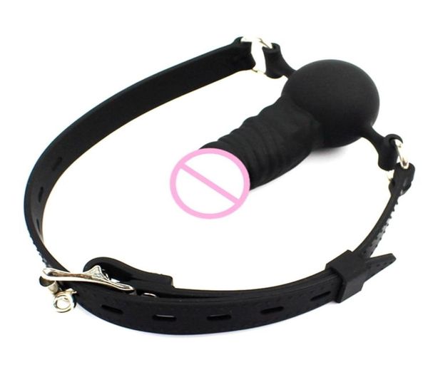 SM Silikon Offener Mundknebel Erotische Fesseln Dildoknebel Orale Fixierung Sexspielzeug Für Frauen Cosplay BDSM Erwachsene Bondage Produkt Y2006168097302