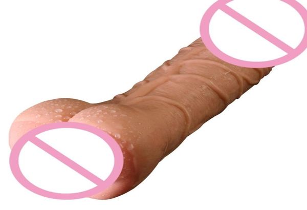 2 in 1 doppie teste masturbazione femminile giocattolo del sesso donne silicone enorme dildo per artificiale culo vaginale per uomini gay Y1910227089019