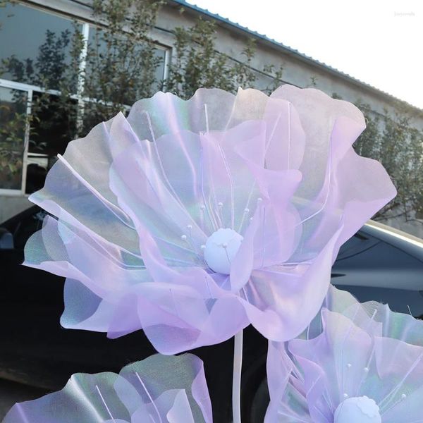 Flores decorativas simuladas tela de seda flor el casa festa de casamento arranjo fundo decoração shopping janela