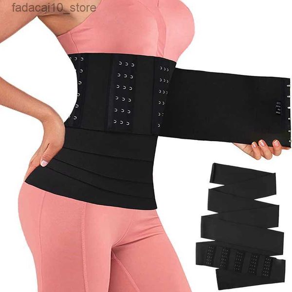 Vita pancia Shaper Fibbia Fasciatura Avvolgimento Vita regolabile Pancia Cintura dimagrante Supporto lombare Corsetto Allenamento Pancia Trimmer Guaina Shapewear Q240110