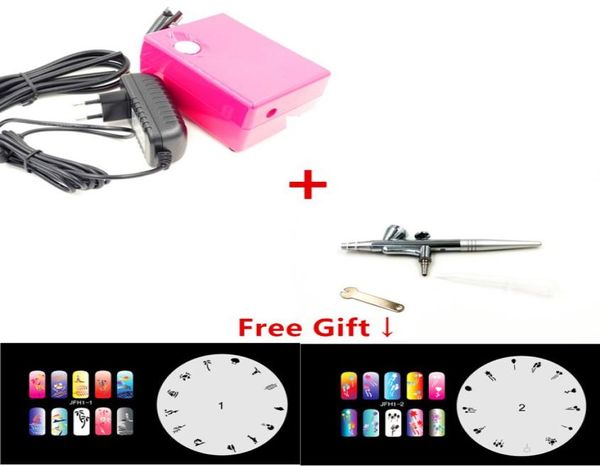 Precisão dualaction airbrush kit caneta maquiagem spray para pintura de unhas arte escova de ar ternos três peças arte do prego ferramentas de tatuagem 2489923