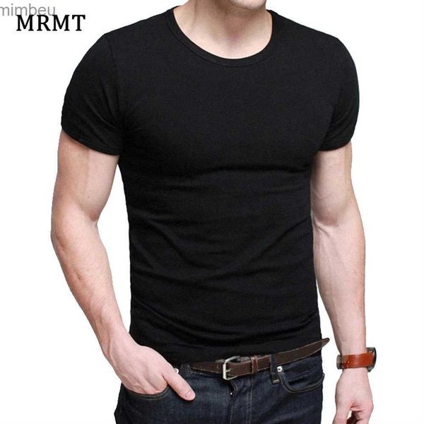 Homens camisetas Lycra Men's T Shirt Manga Curta T-shirt O-pescoço Slim Cor Sólida Meia Manga Camiseta 2023 MRMTL240110