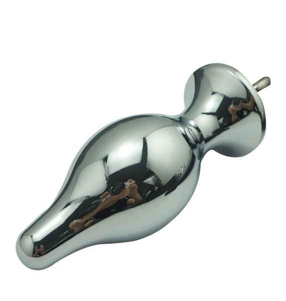 45116mm tamanho grande anel de tração cristal metal anal butt plug espólio prata aço inoxidável brinquedos sexuais produto y181101066025454