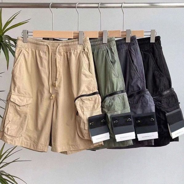 Herren-Designer-Shorts, Taschen, Arbeit, fünfteilige Hose, Damen-Sommer-Jogginghose, Multifunktions-Oberschenkel-Shorts, lässig, lose Steine, Insel, High Street 4415ESS