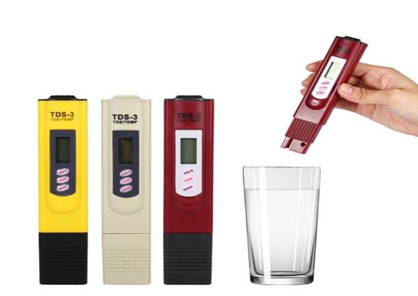 50 peças tds3 testador de ph portátil digital lcd caneta de teste de qualidade da água filtro de pureza tds medidor testador sn18461461798