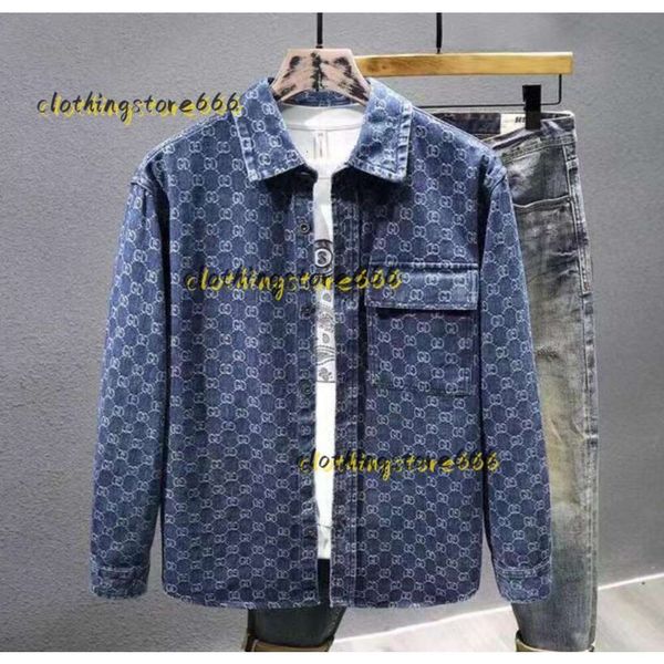 Giacche da uomo NUOVE giacche da uomo firmate Camicie di jeans oversize Camicia elegante a maniche lunghe oversize per abbigliamento uomo Cappotti casual 2024 giacca da uomo firmata