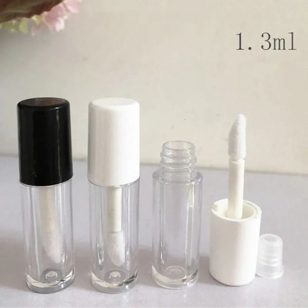 103050pcs 13ml tubo vazio lip gloss esmalte garrafa pequena fofa super mini amostra de teste recipiente cosmético preto branco batom 240110