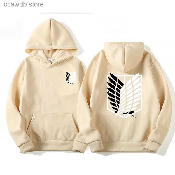 Herren Hoodies Sweatshirts Attack on Titan Herren Hoodie Anime Hoodies Männer Frauen Streetwear Pullover Harajuku Shingeki no Kyojin Hoodies Sweatshirt Kleidung T240110