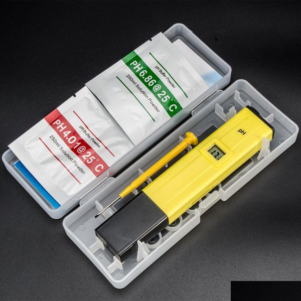 Diğer Ev Halkı Ücretleri 50 PCS Pratik Laboratuar Kimya Test Cihazı PH-009 IA 0.0-14.0PH ARAÇLAR TESTİ İÇİN CEP PET SU PH Metre P DHLTF