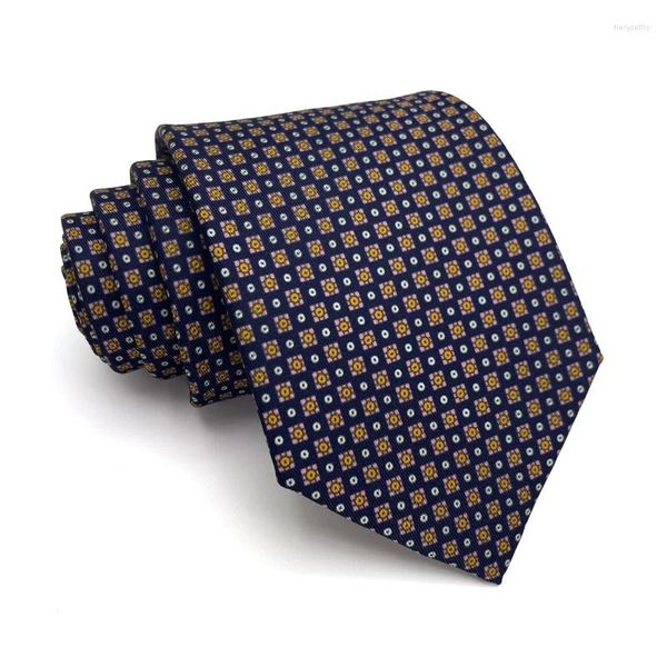 Laços Itália Estilo Jacquard 8 cm de largura para homens de alta qualidade negócios formal trabalho casamento gravata masculino presente com caixa