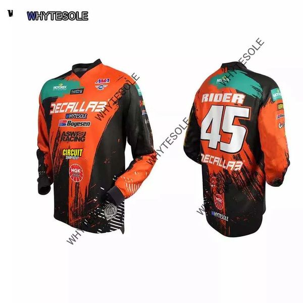 Özel Moto MTB Motokros Forması Enduro Maillot Ciclismo Yokuş aşağı motosiklet bisiklet forması BMX DH Bisiklet Bisiklet Jersey 240109