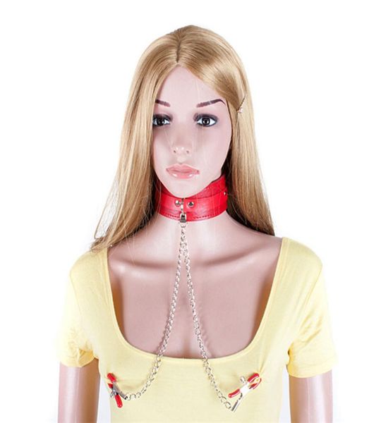 Frauen Sexy Slave Bdsm Kragen Halskette Nippel Klemmen Bondage Sex Spielzeug Verwenden Fetisch Erotische Spielzeug Sex Produkte Für Paar Erwachsene spiele7306886