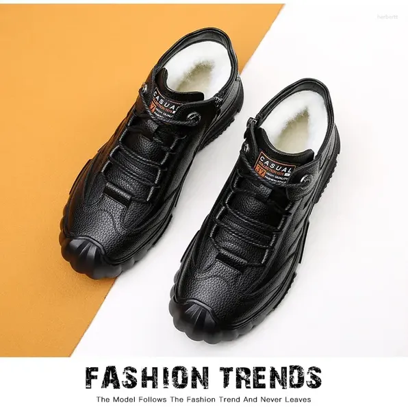 Stivali Autunno Inverno Uomo Sneakers Mocassini stringati Scarpe casual da uomo Inoltre Velluto da trekking Leggero Scarpe da arrampicata da corsa all'aperto