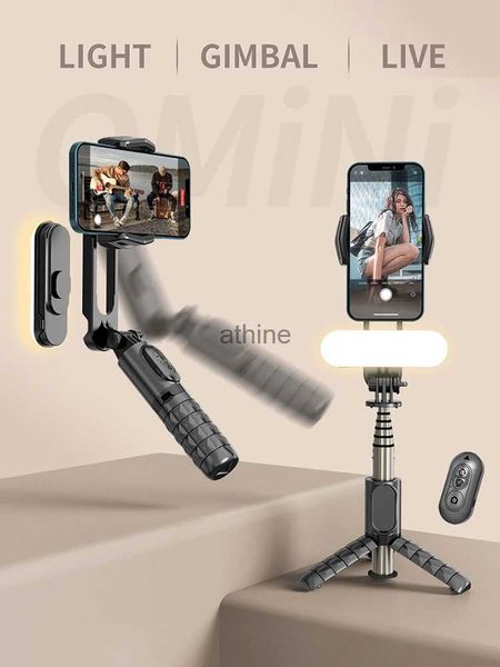 Selfie-Einbeinstative Neuer Mini-Selfie-Stick mit integriertem multifunktionalem Bluetooth-Fülllicht, Kamera-Telefonständer, Anti-Shake-Stativ YQ240110