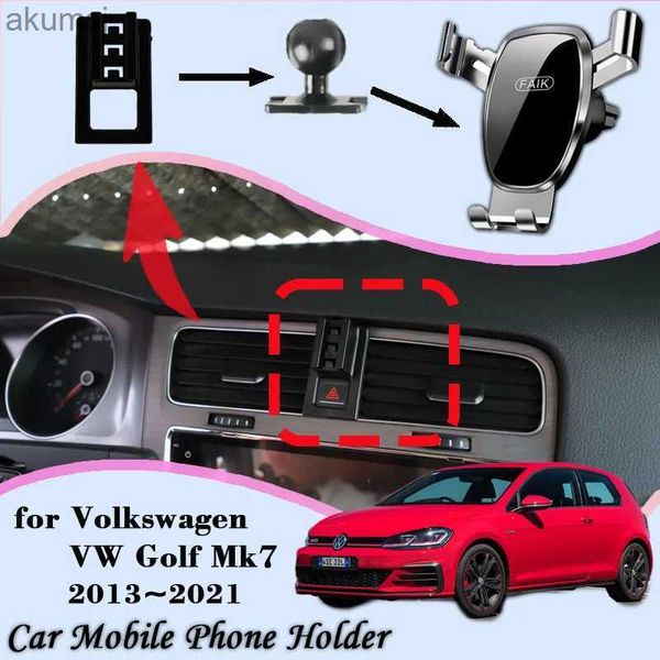 Cep Telefon Montajları Volkswagen VW Golf Mk7 2013 ~ 2021 360 Dereceli GPS Özel Montaj Destek Braket Aksesuarları YQ240110