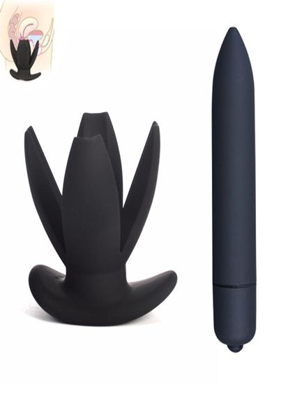 Dilatador anal oco plugue anal 10 modo vibratório gspot bala vibrador buttplug massageador de próstata bunda ampliador brinquedo sexual para mulher y5376012