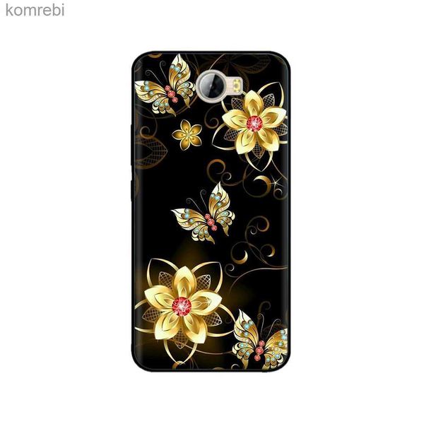 Capas de telefone celular para Honor 5A LYO-L21 CUN-U29 Capa para Huawei Honor 5A Capa traseira de silicone para Huawei Y5 II Y5II Cartoon TPU Phone Case FlowerL240110