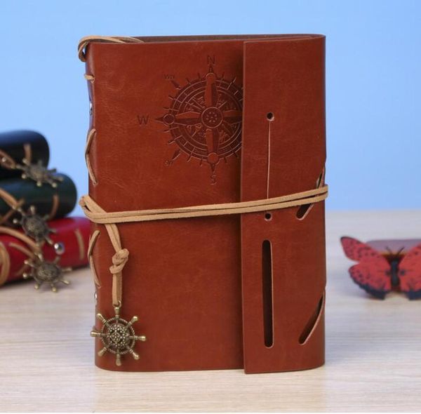 12x18cm vintage pirata bloco de notas diário agenda com capa de couro falso filofax note book para escola papelaria coreano para t1223120