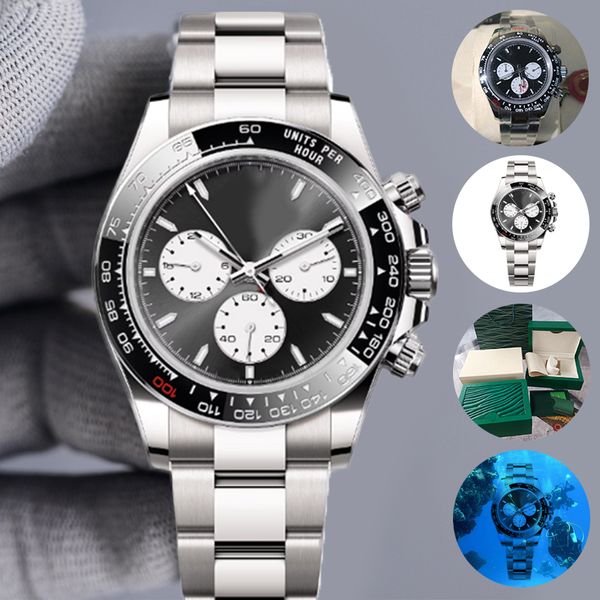 orologio da uomo di design ST9 acciaio tutti i quadranti funzionanti 40 mm movimento automatico cosmografo vetro zaffiro lunetta in ceramica argento orologi Dhgate DAYTONA jason007