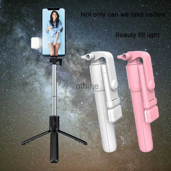 Selfie Monopiedi Ultimate Selfie Stick 4 in 1 con treppiede Bluetooth Fill Light e supporto per telefono - Cattura momenti perfetti con facilità YQ240110