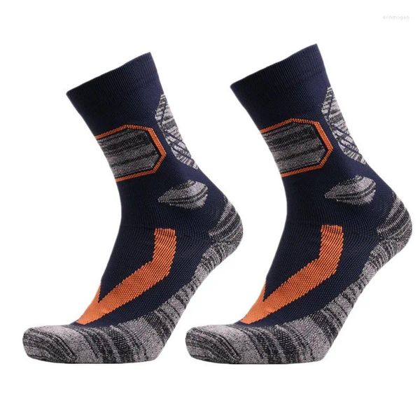 Herrensocken Winter Thermal Herren Ski Baumwolle Spandex Sport Snowboard Laufen Wandern Tragbare Thermosocken