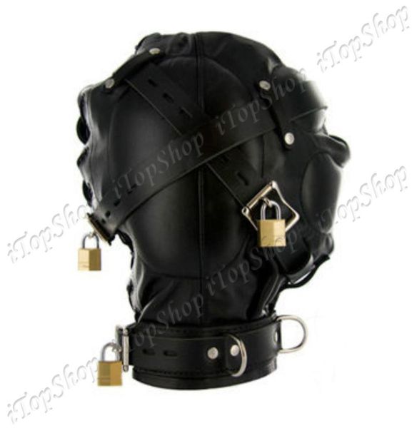 Deprivazione sensoriale Cappuccio Gimp Maschera Benda Fetish Bondage Invio gioco di ruolo R5013699564