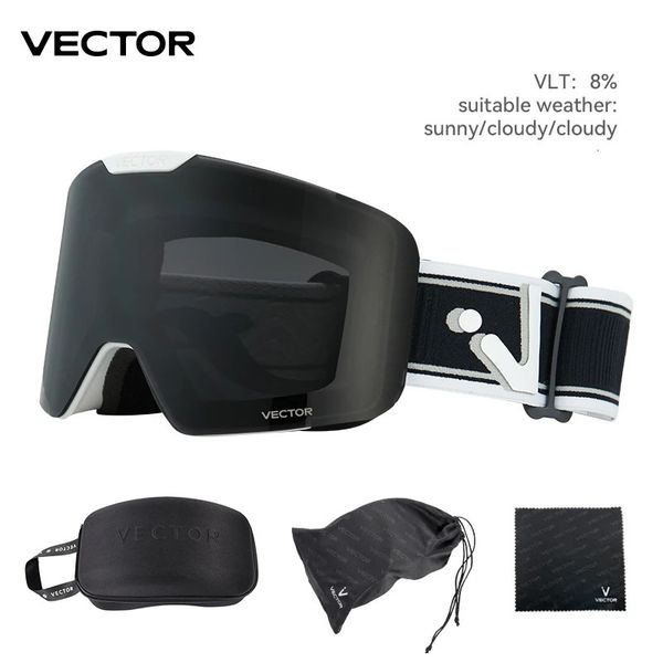 Vector marka kayak gözlükleri çocuklar snowboard gözlük gözlükleri kayak için UV400 Koruma Koruma Skiing Snow Glasses FoG Anti-Fog Kayak Maskesi 240109