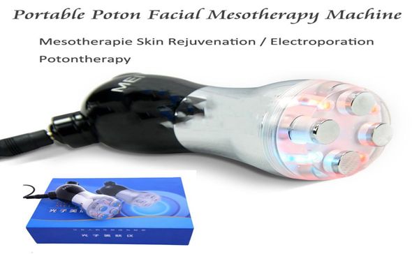 Tragbares Gerät Pon Licht Schmerztherapie Mesotherapie Mesoporation Nadel LED-Licht Mikrostrom keine Nadel Therapie RF Facial8462663