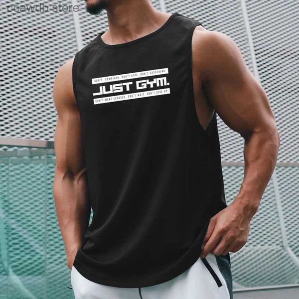 Tanktops voor heren Gewoon gymkleding Bodybuilding-tanktop voor heren Mesh basketbalshirts Mode Sportkleding Sneldrogend Fitness Mouwloos shirt T240110