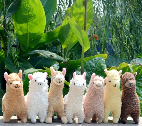 Animais de pelúcia de pelúcia adorável 23cm branco alpaca llama brinquedo boneca animal bonecas japonesas ovelhas macias alpacasso para crianças aniversário christm dhjec