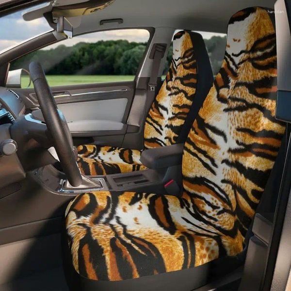 Capas de assento de carro elegante tigre laranja grosso macio suave sensação elástica confortável ajuste na moda proteção durável