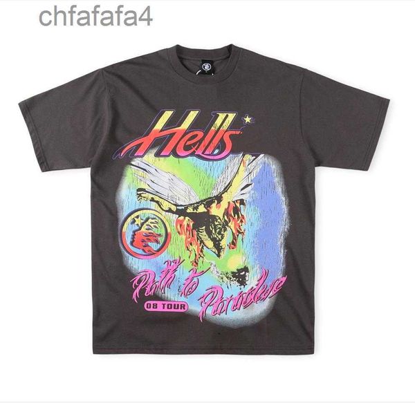 Herren Hellstar Tees Designer-T-Shirts Männer Luxurys Designer-T-Shirts Studios Metal Angel Tee 08tour Print Lässiges Kurzarm-Street-Top S187 CHY2