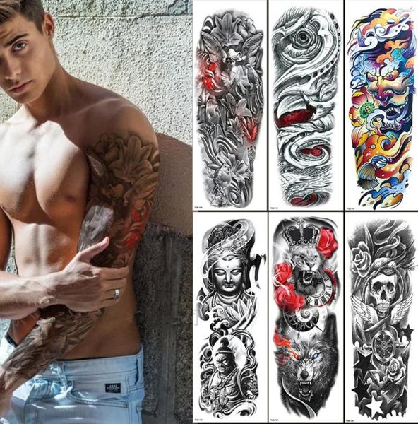 2021 330 estilos mangas completas tatuagens temporárias impermeável adesivo festival personalidade festa adesivos corpo arte braço tatuagem 1748cm3347730