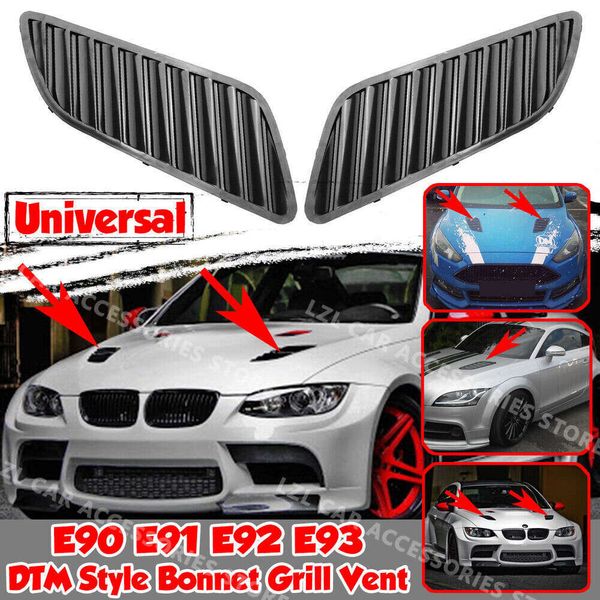 Yeni araba ön ızgara kaput kapağı karbon fiber görünüm Bonnet ızgara hava çıkış havalandırma kapak for-BMW E90 E91 E92 F30 E46 DTM Stil