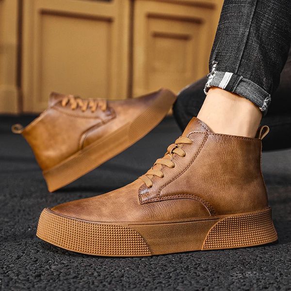 Ao ar livre 613 botas confortáveis homens moda de alta qualidade couro clássico outono homem marca