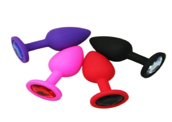 Sexy Plug anale unisex cortile g spot stimolante butt plug in silicone bottino perline gioielli di cristallo giocattoli del sesso amante regalo5812430