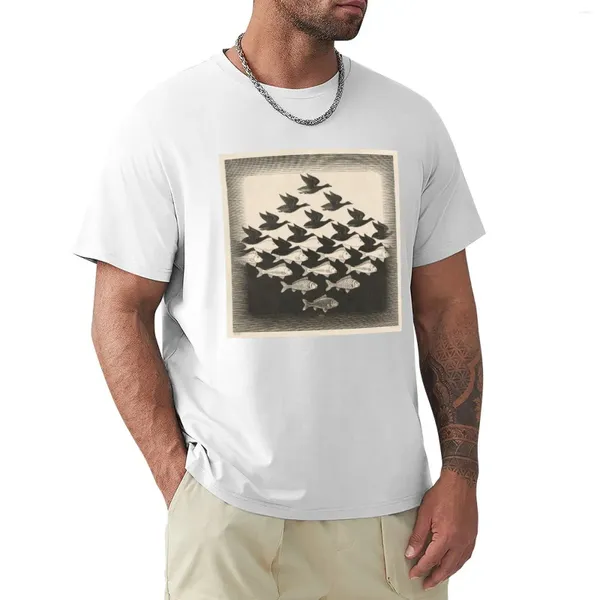 Canotte da uomo Escher - Sky And Water I T-shirt Abbigliamento estetico T-shirt grafica