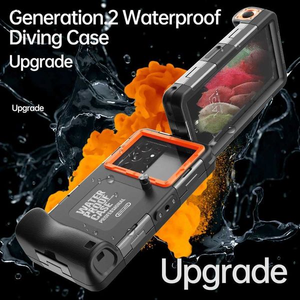 Étuis de téléphone portable Étui de téléphone de plongée professionnel de 15M pour iPhone 15 14 13 12 Pro Max sous-marin prenant des étuis étanches pour Samsung S22 S23 UltraL240110