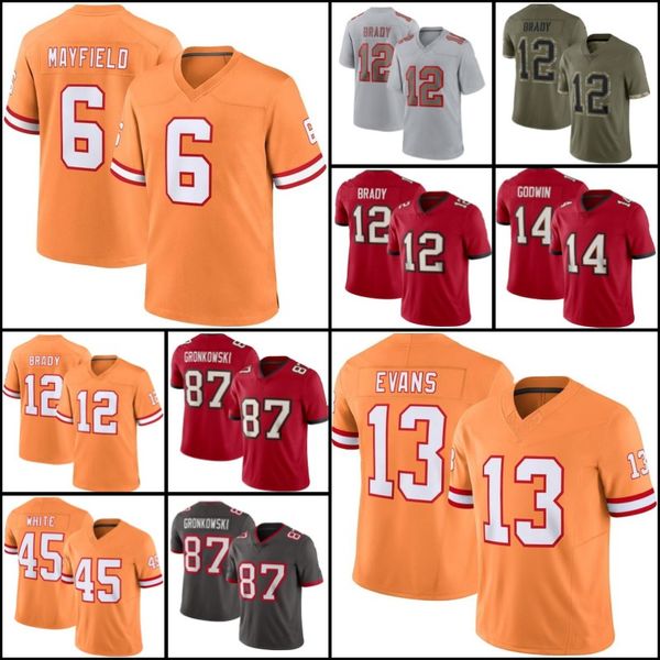 Tom Brady Baker Mayfield Mike Evans Fußballtrikot Chris Godwin Devin White Rob Gronkowski Lavonte David Vita Vea Antoine Winfield Jr. Tristan Wirfs